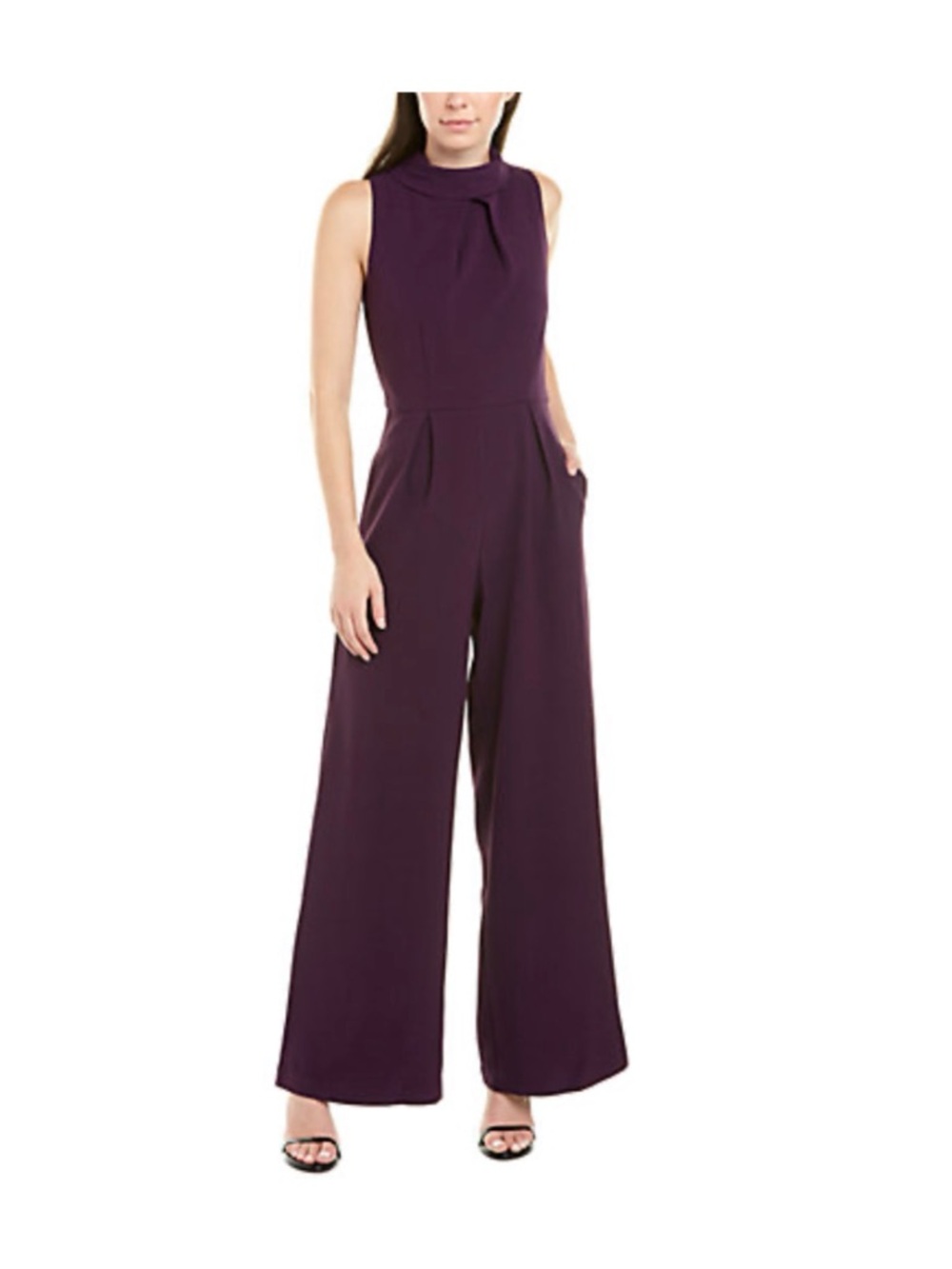 Julia Jordan NWT Burgundy Twist Neck Halter Jumpsuit - Wedding Guest